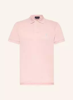 Рубашка поло POLO RALPH LAUREN Piqu Custom Slim Fit, светло-розовый