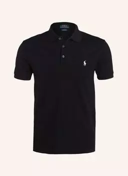 Рубашка поло POLO RALPH LAUREN Piqu Slim Fit, черный