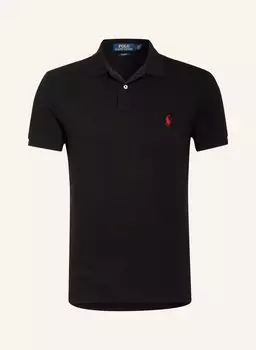 Рубашка поло POLO RALPH LAUREN Piqu Slim Fit, черный