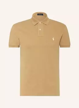 Рубашка поло POLO RALPH LAUREN Piqu Slim Fit, кэмел