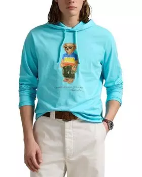 Рубашка поло Polo Ralph Lauren Polo Bear Jersey Hooded T-Shirt, цвет Sp25 Turq Nova Beach Shp Bear