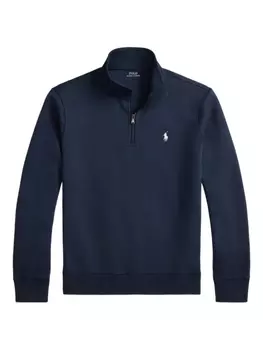 Рубашка поло Polo Ralph Lauren с полумолнией, синий
