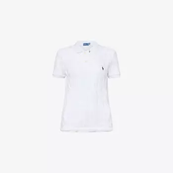 Рубашка-поло Polo Ralph Lauren с узором косичка, белый