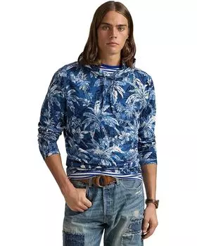 Рубашка поло Polo Ralph Lauren Tropical-Print Jersey Hooded T-shirt, цвет Palm Shadow
