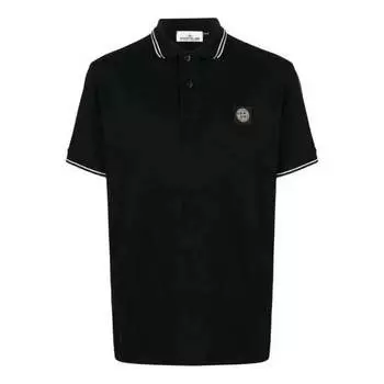 Рубашка поло polo shirt 'black' Stone Island, черный