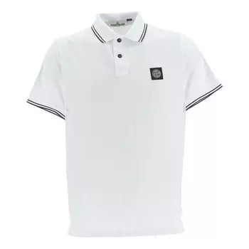 Рубашка поло polo shirt 'white' Stone Island, белый