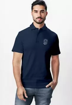 Рубашка поло POLOSHIRT HERREN MIT SONNE GRAFIK PRINT – KURZARM POLO SOMMER Neverless, темно-синий