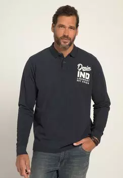 Рубашка поло PRE-WASHED BREAST PRINT JP1880, темно-синий