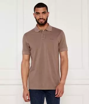 Рубашка поло премиум Regular fit Boss Orange, коричневый