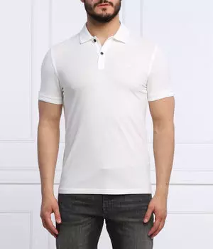 Рубашка поло премиум Slim fit Boss Orange, белый