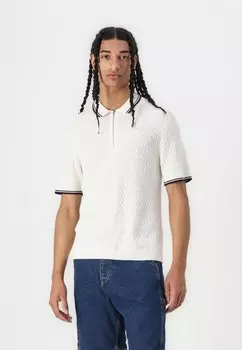 Рубашка поло PREPPY TIPPED ZIP SWOLO Abercrombie & Fitch, белый