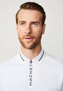 Рубашка поло PRINT PLACKET Hackett London, белый