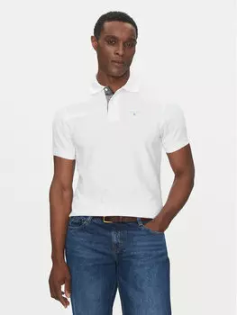 Рубашка поло приталенная Tartan MML0012WH11 Barbour, белый