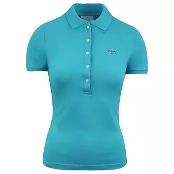 Рубашка-Поло приталенного кроя бирюзового цвета Lacoste, бирюзовый