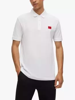 Рубашка-поло приталенного кроя HUGO Dereso, белая