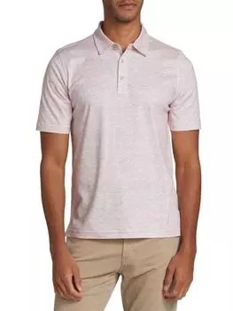 Рубашка-поло приталенного кроя с воротником Saks Fifth Avenue, цвет Chalk Pink