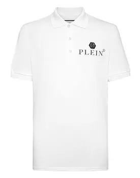 Рубашка-поло приталенного кроя SS Iconic Plein Philipp Plein, белый