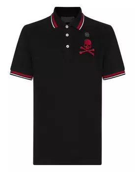 Рубашка-поло приталенного кроя SS Skull&Bones Philipp Plein, черный