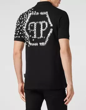 Рубашка-поло приталенного кроя SS Skull&Bones Philipp Plein, черный