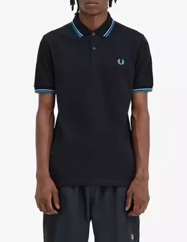 Рубашка-поло Profili с короткими рукавами Fred Perry, черный