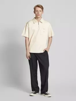 Рубашка-поло прямого кроя с нагрудным карманом BLKVIS, кремовый