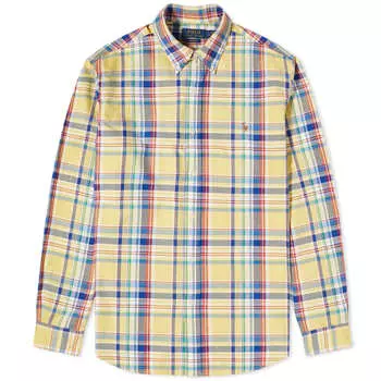 Рубашка Polo Ralph Lauren Check Oxford, цвет Yellow & Royal Multi