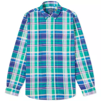 Рубашка Polo Ralph Lauren Check Oxford, цвет Green & Navy Multi