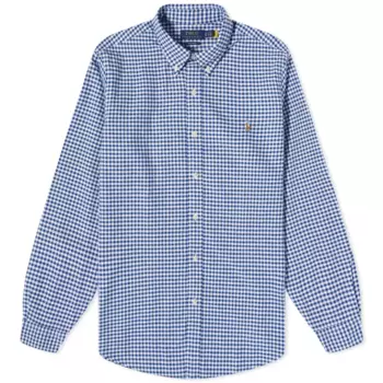 Рубашка Polo Ralph Lauren Classic Bsr Oxford Button Down, синий/белый