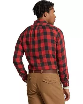 Рубашка Polo Ralph Lauren Classic Fit Checked Double-Faced Shirt, цвет 3434B Red/Black
