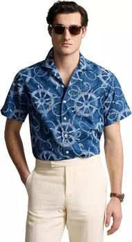 Рубашка Polo Ralph Lauren Classic Fit Cotton-Linen Camp Shirt, цвет Ropes & Ship Wheel
