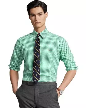 Рубашка Polo Ralph Lauren Classic Fit Gingham Oxford, цвет Summer Emerald/White