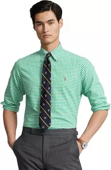 Рубашка Polo Ralph Lauren Classic Fit Gingham Oxford Shirt, цвет Summer Emerald/White