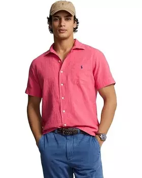 Рубашка Polo Ralph Lauren Classic Fit Linen-Cotton Camp, цвет Pale Red