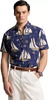 Рубашка Polo Ralph Lauren Classic Fit Nautical Oxford Shirt, цвет Helm Anchors
