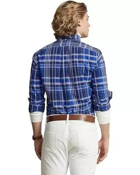 Рубашка Polo Ralph Lauren Classic Fit Plaid Oxford Long Sleeve Shirt, синий мульти