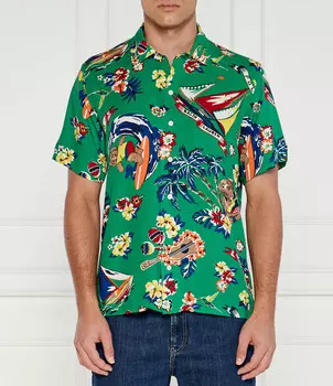 Рубашка POLO RALPH LAUREN Classic fit, зеленый