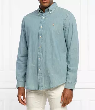Рубашка POLO RALPH LAUREN custom fit denim, синий