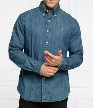 Рубашка POLO RALPH LAUREN custom fit denim, синий