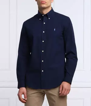 Рубашка Polo Ralph Lauren Custom Fit на пуговицах, синий