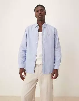 Рубашка Polo Ralph Lauren Custom Fit Oxford светло-синего цвета