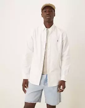 Рубашка Polo Ralph Lauren Custom Fit Oxford белого цвета