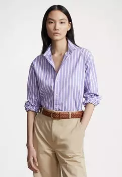 Рубашка Polo Ralph Lauren ДЛИННЫЙ РУКАВ, цвет purple/white stripe