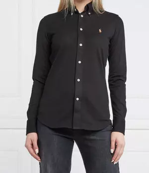 Рубашка Polo Ralph Lauren Heidi Slim Fit, черный