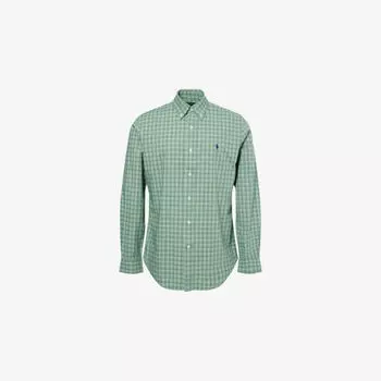 Рубашка Polo Ralph Lauren хлопковая в клетку, зеленый