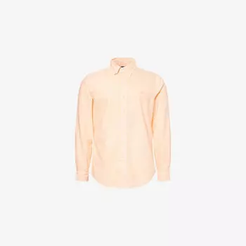 Рубашка Polo Ralph Lauren из хлопкового поплина с длинными рукавами и отложным воротником, персиковый