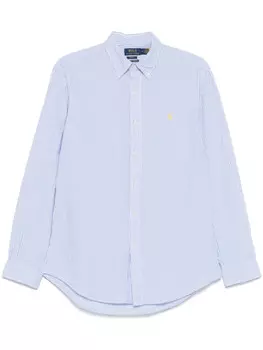 Рубашка Polo Ralph Lauren из ткани сирсакер, синий