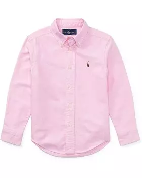 Рубашка Polo Ralph Lauren Kids Cotton Oxford Sport Shirt, цвет New Rose