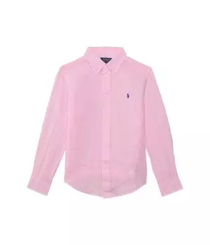 Рубашка Polo Ralph Lauren Kids Linen Shirt, цвет Carmel Pink
