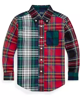Рубашка Polo Ralph Lauren Kids Plaid Cotton Fun Shirt, цвет 6211B1 Tartan Funshirt