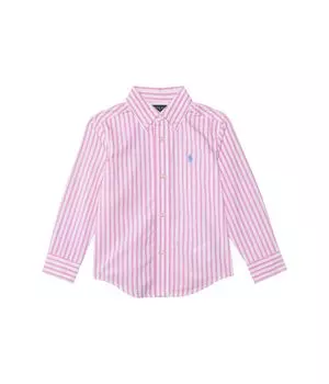 Рубашка Polo Ralph Lauren Kids Plaid Cotton Poplin Shirt, цвет B6747b Pink/White